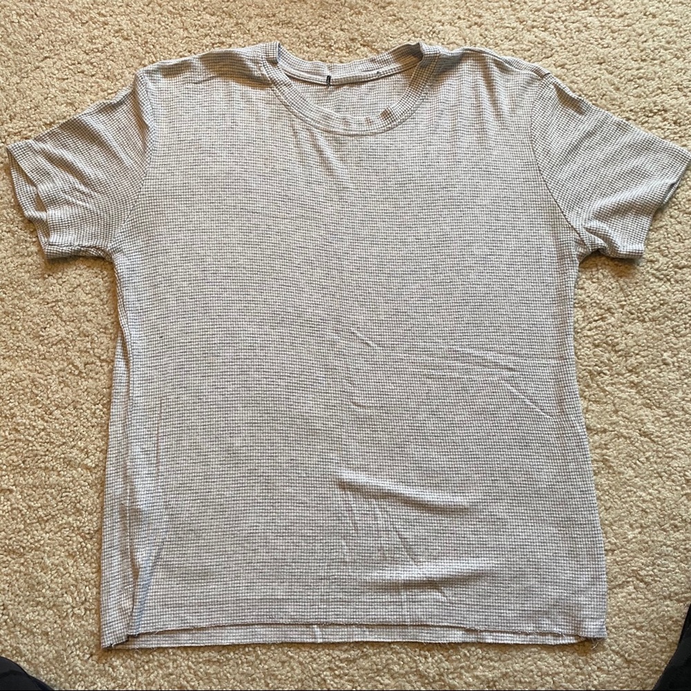 Brandy Melville grey waffle t shirt